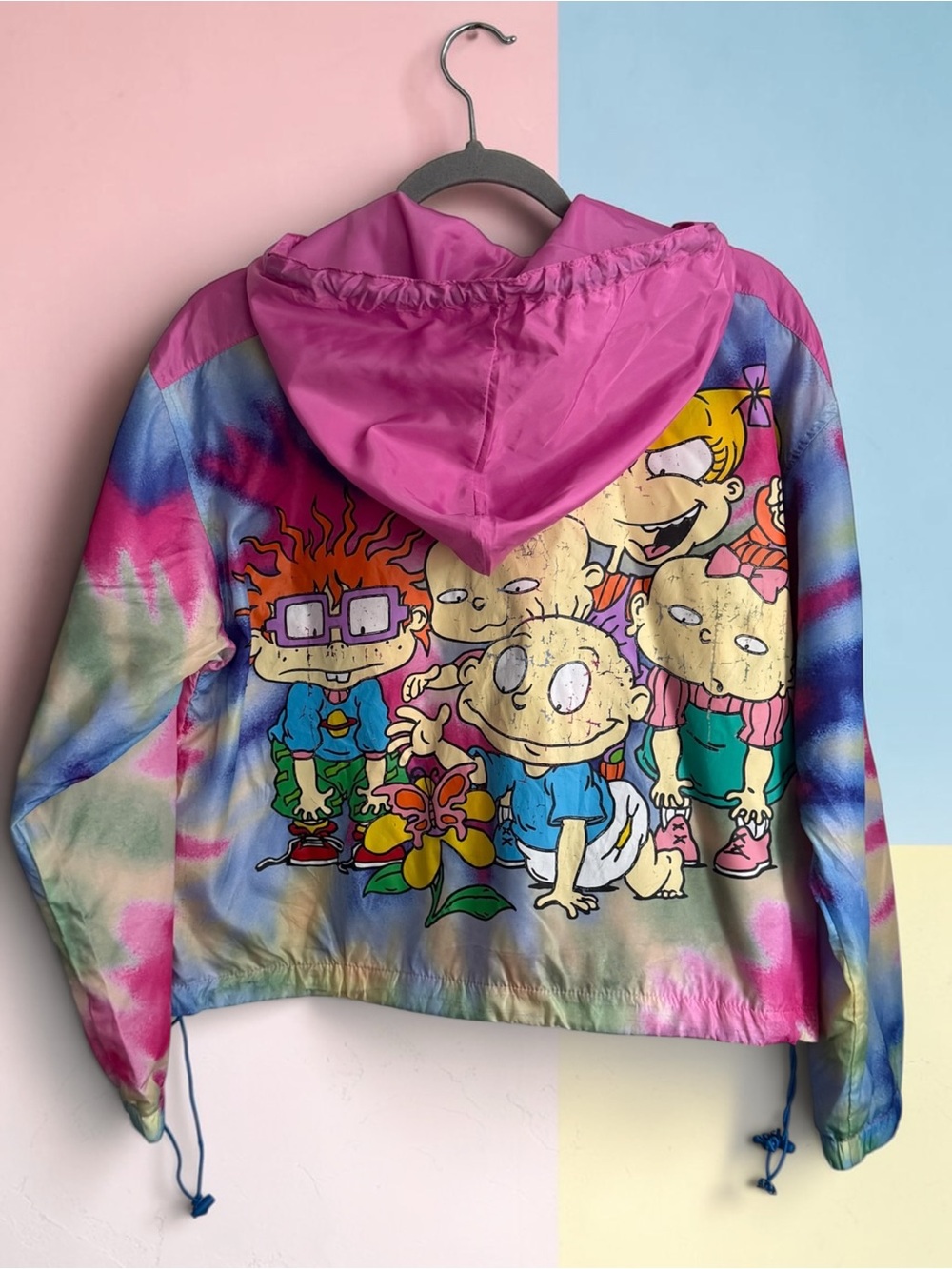 Nickelodeon Multicolor Tie-Dye Kids Hoodie with Rugrats Graphic